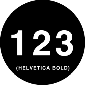 Helvetica Numbers - RSS 78058 - Stock Gobo Steel