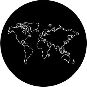 The World Outline - RSS 78086 - Stock Gobo Steel