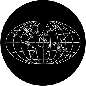 World Map - RSS 78088 - Stock Gobo Steel