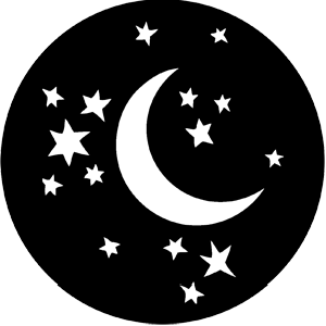 Moon and Stars - RSS 78121 - Stock Gobo Steel