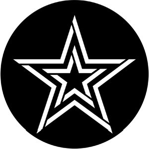 Striped Star - RSS 78803 - Stock Gobo Steel